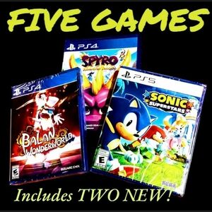⭐NEW Sonic Superstars for PS5 PLUS triple Spyro set and Balan Wonderworl…